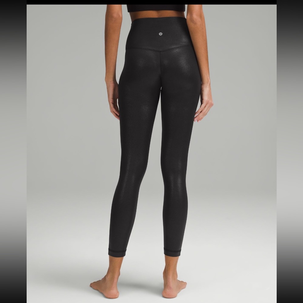 lululemon Align™ High-Rise Pant 25'” * SHINE* in Radiant Foil Print Black